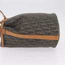Christian Dior Trotter Canvas Shoulder Bag PVC Navy Gold Auth 203833-6