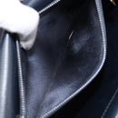 GUCCI Hand Bag Leather Navy Gold Auth 203834-22