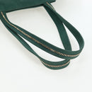 FENDI Tote Bag Leather Green Gold Auth 203838A-9