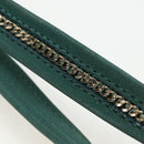FENDI Tote Bag Leather Green Gold Auth 203838A-10