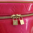 LOUIS VUITTON Monogram Vernis Sullivan Vertical Fuchsia Pink M91259 Auth 203839V-21