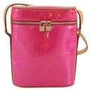 LOUIS VUITTON Monogram Vernis Sullivan Vertical Fuchsia Pink M91259 Auth 203839V-13