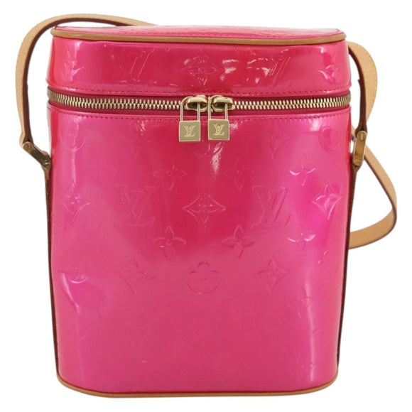 LOUIS VUITTON Monogram Vernis Sullivan Vertical Fuchsia Pink M91259 Auth 203839V