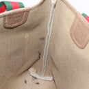 GUCCI GG Supreme Web Sherry Line Tote Bag PVC Beige Gold 39 02 003 Auth 203840-19