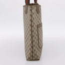 GUCCI GG Supreme Web Sherry Line Tote Bag PVC Beige Gold 39 02 003 Auth 203840-3