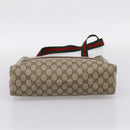 GUCCI GG Supreme Web Sherry Line Tote Bag PVC Beige Gold 39 02 003 Auth 203840-5