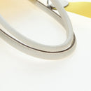 HERMES Garden File 28 Hand Bag Canvas 2way Yellow Silver Auth 203841SAV-8