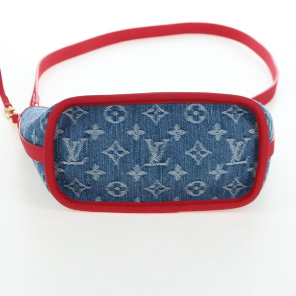 LOUIS VUITTON Monogram denim Neverful Inside Out Bag Blue M14997 Auth 203843SM