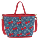 LOUIS VUITTON Monogram denim Neverful Inside Out Bag Blue M14997 Auth 203843SM-13