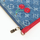 LOUIS VUITTON Monogram denim Neverful Inside Out Bag Blue M14997 Auth 203843SM-23