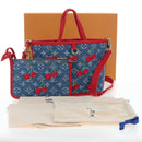 LOUIS VUITTON Monogram denim Neverful Inside Out Bag Blue M14997 Auth 203843SM-12