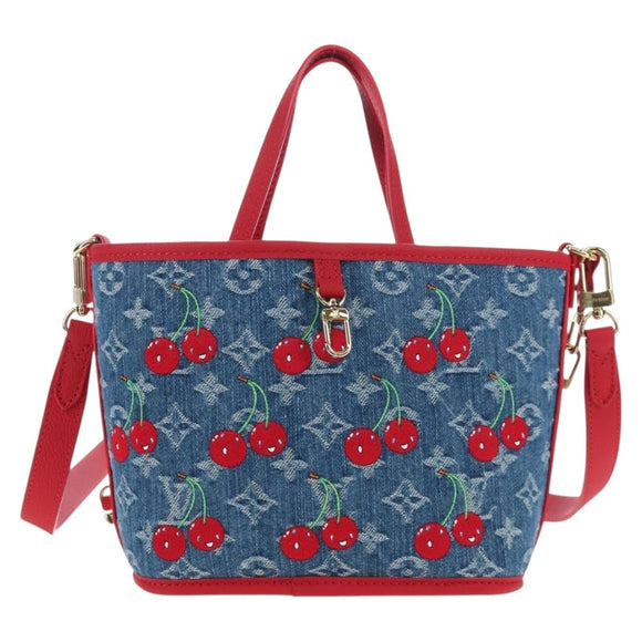 LOUIS VUITTON Monogram denim Neverful Inside Out Bag Blue M14997 Auth 203843SM