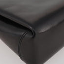 GUCCI Hand Bag Leather Black Gold Auth 203849-17
