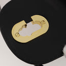 GUCCI Hand Bag Leather Black Gold Auth 203849-11
