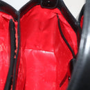 GUCCI Hand Bag Leather Black Gold Auth 203849-23