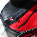 GUCCI Hand Bag Leather Black Gold Auth 203849-27