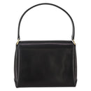 GUCCI Hand Bag Leather Black Gold Auth 203849-2