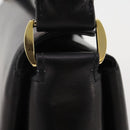 GUCCI Hand Bag Leather Black Gold Auth 203849-5
