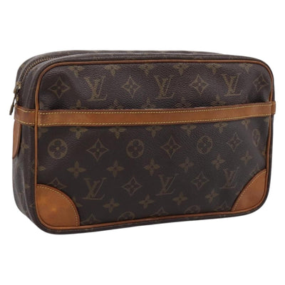 LOUIS VUITTON Monogram Compiegne 28 Clutch Bag M51845 LV Auth 203850