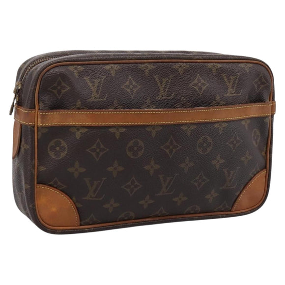 LOUIS VUITTON Monogram Compiegne 28 Clutch Bag M51845 LV Auth 203850