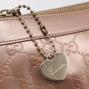 GUCCI GuccissimaGG Pouch Leather Pink Gold Tone 224073 Auth 203852A-18