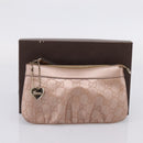 GUCCI GuccissimaGG Pouch Leather Pink Gold Tone 224073 Auth 203852A-12