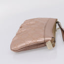 GUCCI GuccissimaGG Pouch Leather Pink Gold Tone 224073 Auth 203852A-4