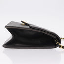 CHANEL Matelasse Chain Shoulder Bag Lamb Skin Black Gold Tone CC Auth 203853SAV-3