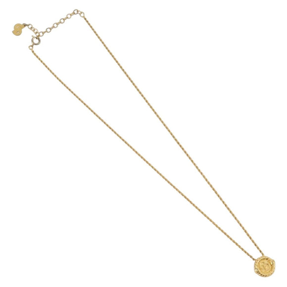 Christian Dior Necklace metal Gold Tone Auth 203858