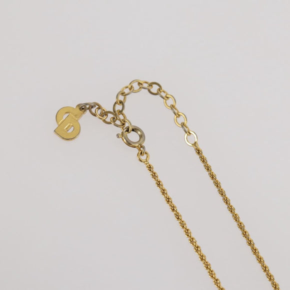 Christian Dior Necklace metal Gold Tone Auth 203858
