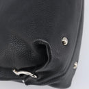 Salvatore Ferragamo Sofia Gancini Bag Leather 2way Black Silver Auth 203870V-20