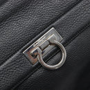 Salvatore Ferragamo Sofia Gancini Bag Leather 2way Black Silver Auth 203870V-22