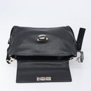 Salvatore Ferragamo Sofia Gancini Bag Leather 2way Black Silver Auth 203870V-23