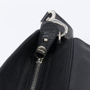 Salvatore Ferragamo Sofia Gancini Bag Leather 2way Black Silver Auth 203870V-25