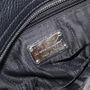 Salvatore Ferragamo Sofia Gancini Bag Leather 2way Black Silver Auth 203870V-26