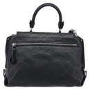 Salvatore Ferragamo Sofia Gancini Bag Leather 2way Black Silver Auth 203870V-2