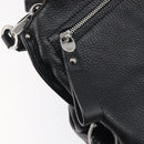 Salvatore Ferragamo Sofia Gancini Bag Leather 2way Black Silver Auth 203870V-32