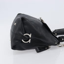 Salvatore Ferragamo Sofia Gancini Bag Leather 2way Black Silver Auth 203870V-3