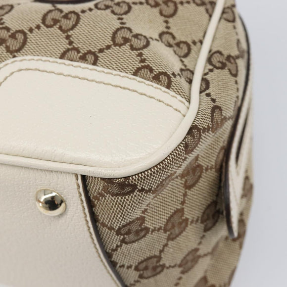 GUCCI GG Canvas Princi Hand Bag Leather Beige Gold 161720 Auth 203872SAV