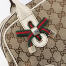 GUCCI GG Canvas Princi Hand Bag Leather Beige Gold 161720 Auth 203872SAV-14