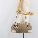 GUCCI GG Canvas Princi Hand Bag Leather Beige Gold 161720 Auth 203872SAV-24