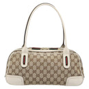 GUCCI GG Canvas Princi Hand Bag Leather Beige Gold 161720 Auth 203872SAV-3