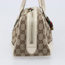 GUCCI GG Canvas Princi Hand Bag Leather Beige Gold 161720 Auth 203872SAV-5