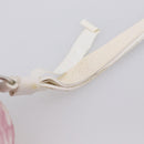 Christian Dior Trotter Canvas Pouch PVC Pink Silver Auth 203879-9