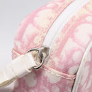 Christian Dior Trotter Canvas Pouch PVC Pink Silver Auth 203879-10