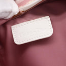 Christian Dior Trotter Canvas Pouch PVC Pink Silver Auth 203879-19