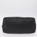 PRADA Tote Bag Vittero Dino Leather Black Gold Auth 203881V-5