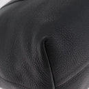 PRADA Tote Bag Vittero Dino Leather Black Gold Auth 203881V-16