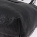 PRADA Tote Bag Vittero Dino Leather Black Gold Auth 203881V-17