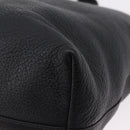 PRADA Tote Bag Vittero Dino Leather Black Gold Auth 203881V-19